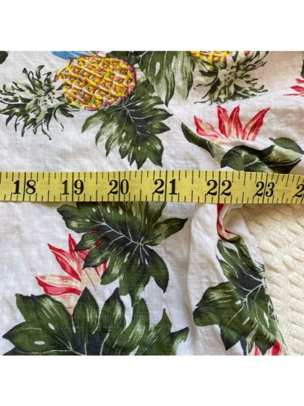 Men's Hawaiian Short Sleeve Button-Down Shirt Size XL White By Vatpave - Picture 5 of 7